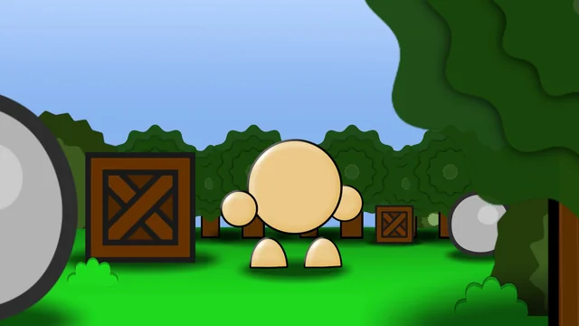 A Survev character entering the battlefield